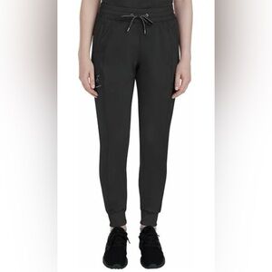 Healing Hands Black Jogger Scrub Pants